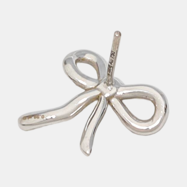 18k White Gold Silver Stud Earrings