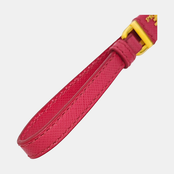 Leather Bag Charm Red