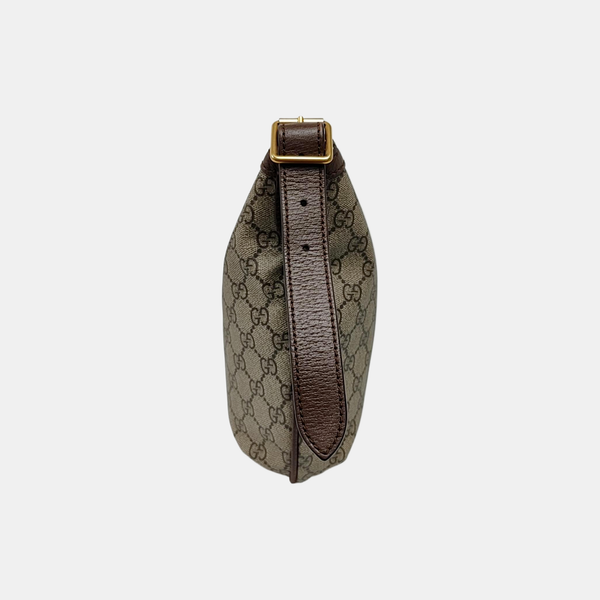 Ophidia Small Monogram Coated Canvas Beige