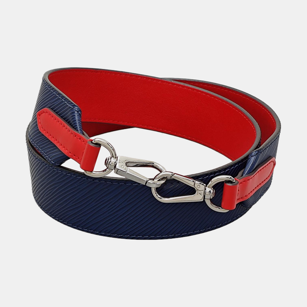 Leather Bag Strap Blue