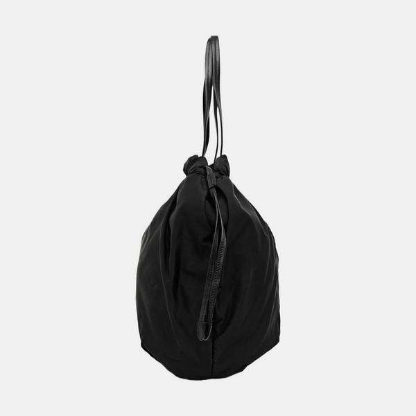 Nylon Top Handle Bag Black