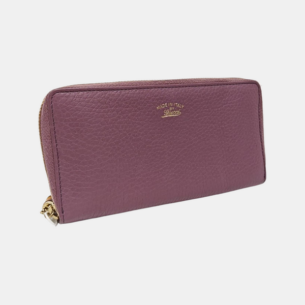 Bamboo 1947 Mini Calfskin Purple Wallet
