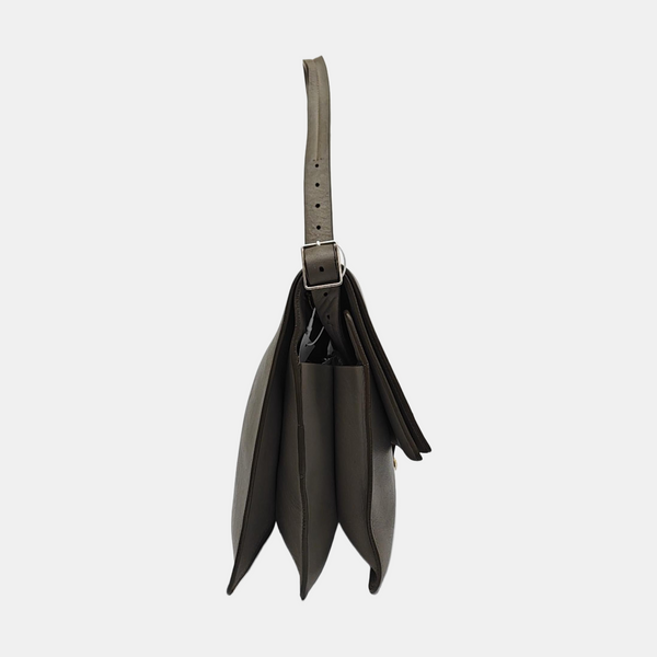 Lambskin Top Handle Bag Gray