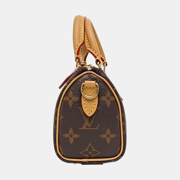 SPEEDY Nano Monogram Coated Canvas Brown