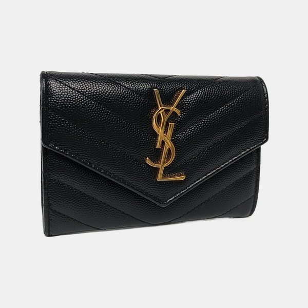 MONOGRAM Chevron Calfskin Black Wallet