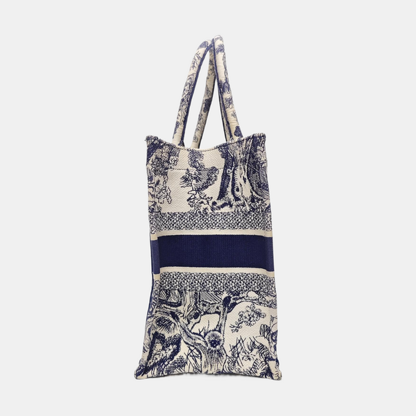 Book Tote Medium Canvas Blue