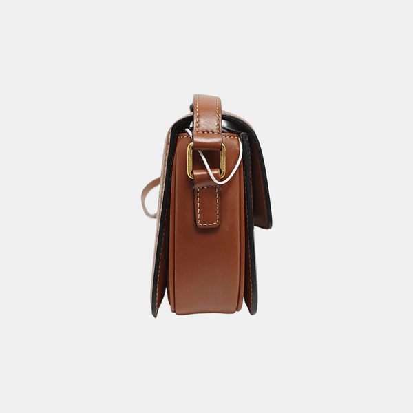 TRIOMPHE Small Coated Canvas Brown