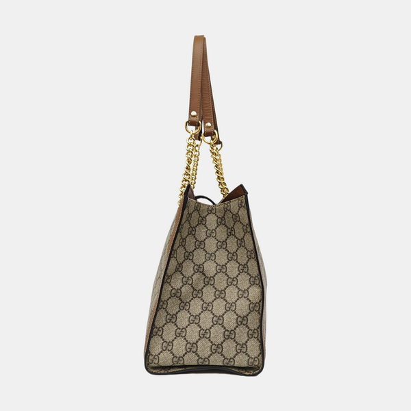 Padlock Medium Monogram Coated Canvas Beige