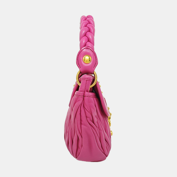 Miu Coffer Quilted Lambskin Pink
