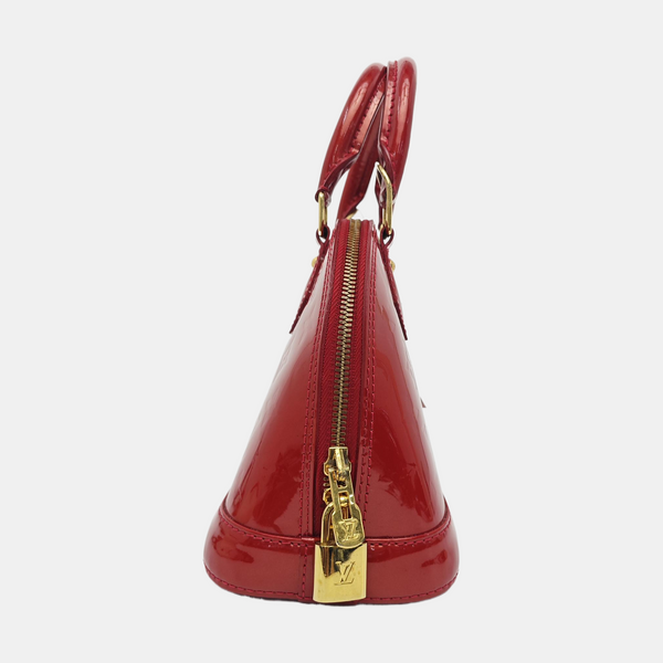 ALMA BB Monogram Patent Leather Red