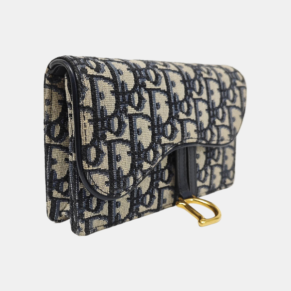 Saddle Mini Oblique Canvas Blue