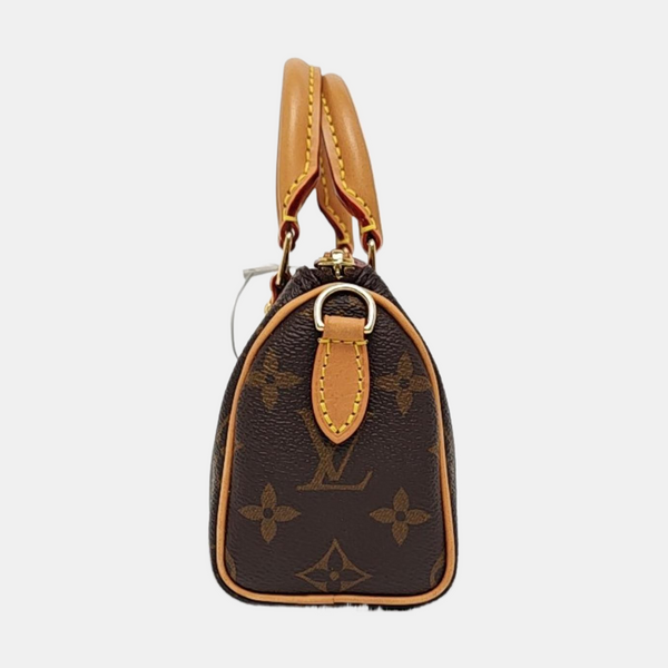 SPEEDY Nano Monogram Coated Canvas Brown