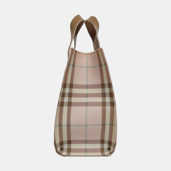 Coated Canvas Top Handle Bag Pink