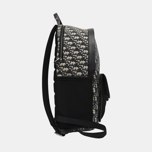 Oblique Canvas Backpack Blue