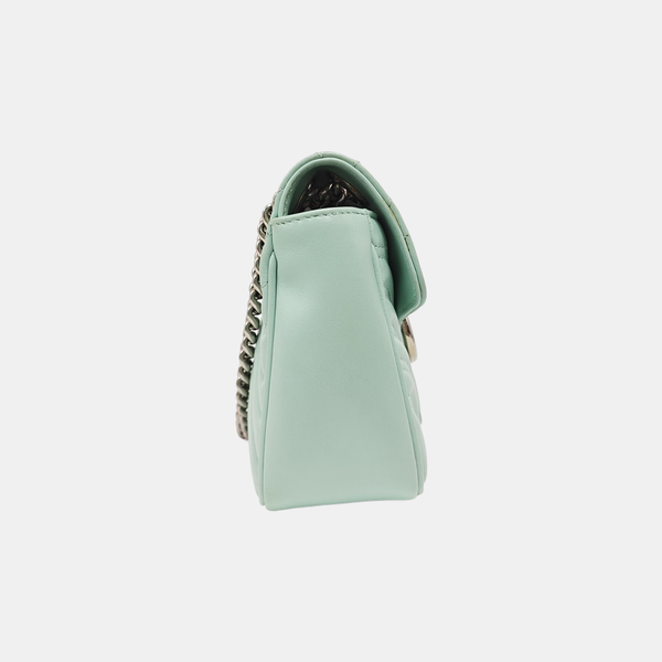 GG Marmont Medium Quilted Calfskin Green
