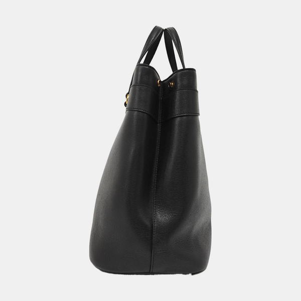 Horsebit Chain Calfskin Black