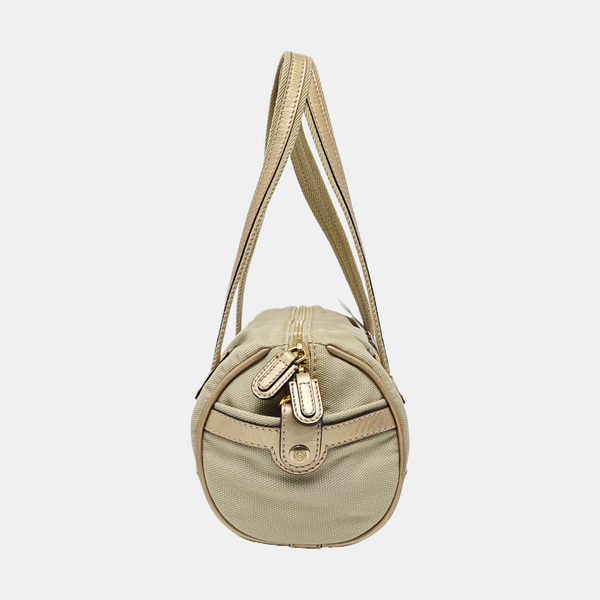 Canvas Top Handle Bag Beige