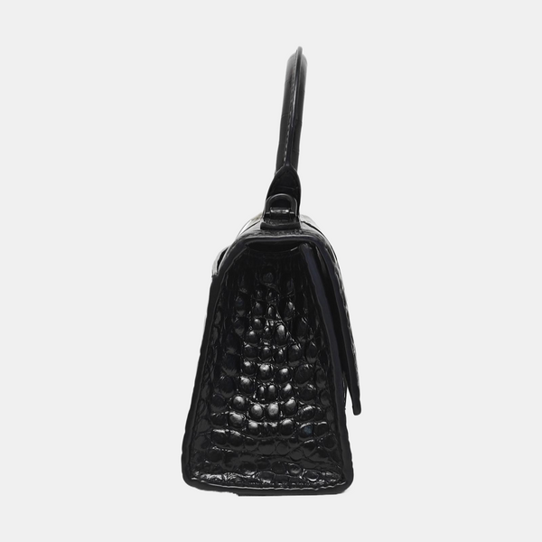Hourglass Small Calfskin Black