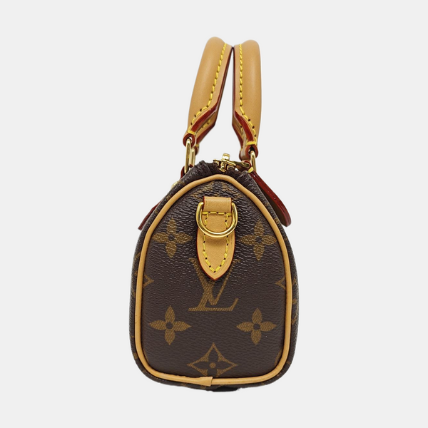 SPEEDY Nano Monogram Coated Canvas Brown
