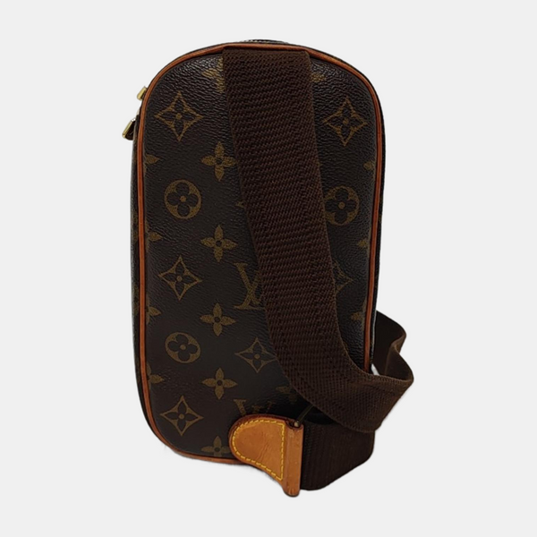 GANGE Monogram Coated Canvas Brown
