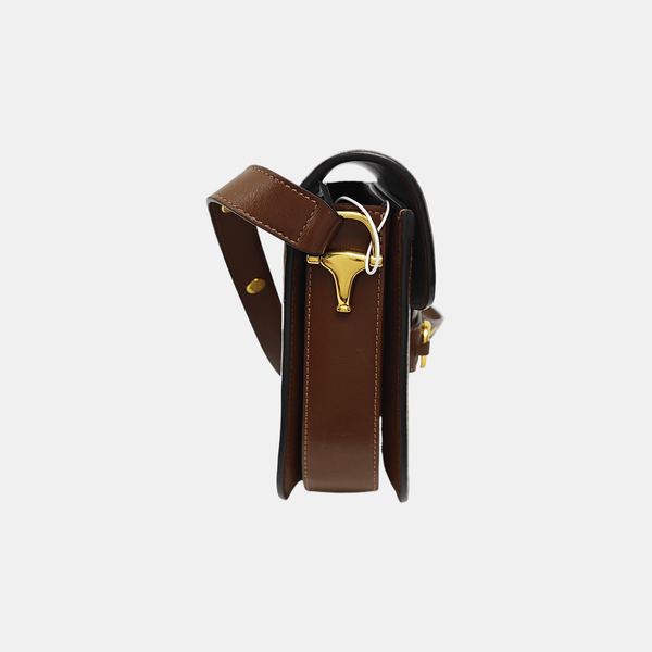 Horsebit 1955 Medium Monogram Coated Canvas Beige