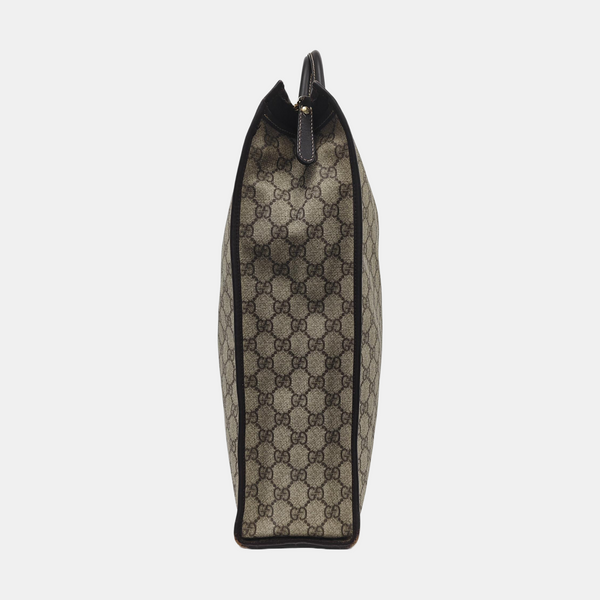 Monogram Coated Canvas Tote Bag Black