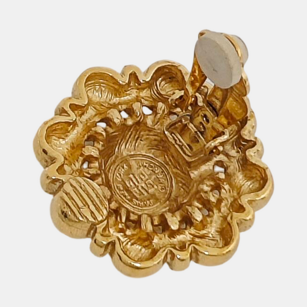 Metal Gold Clip On Earrings