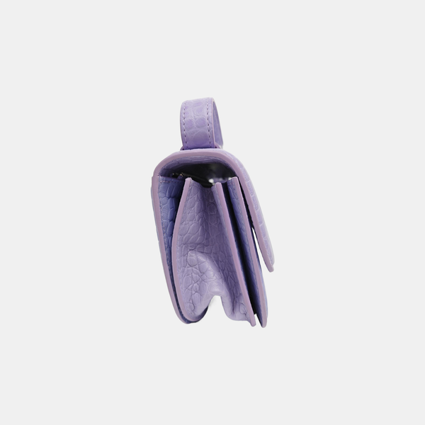 Calfskin Shoulder Bag Purple