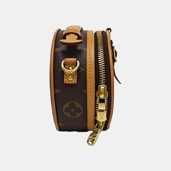BOITE CHAPEAU Mini Monogram Coated Canvas Brown