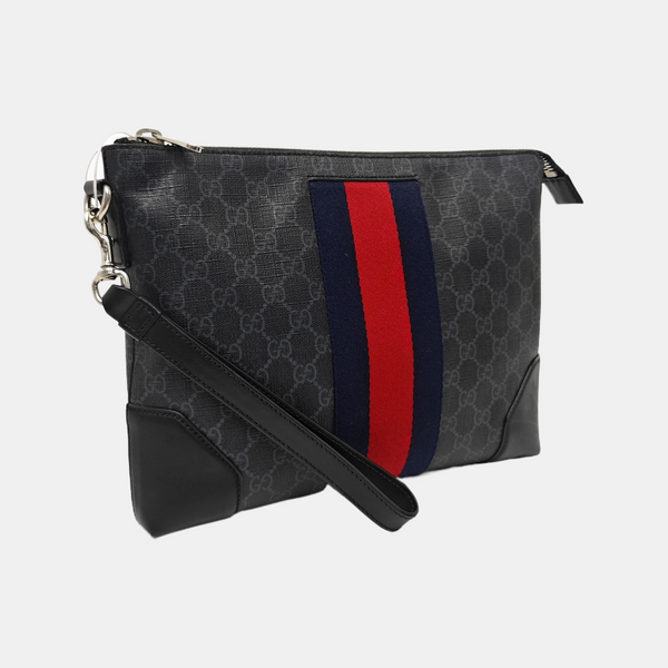 Ophidia Large Monogram Coated Canvas Gray