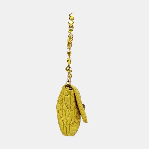 Crystal Quilted Lambskin Yellow