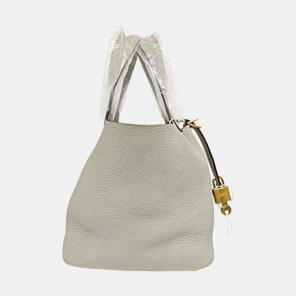 Authenticated pre-owned Picotin Lock 18 Clemence Gray - Bucket Bag at Looply