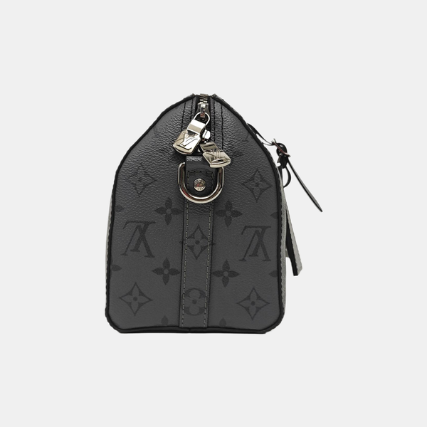 KEEPALL Monogram Coated Canvas Black