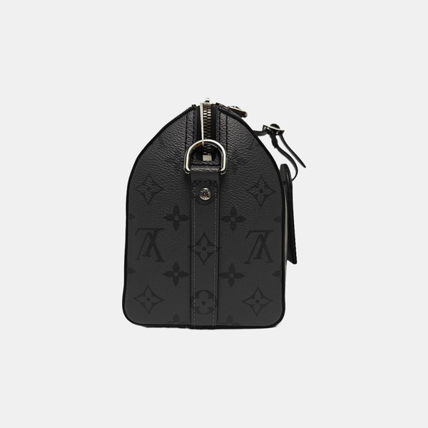 KEEPALL Monogram Coated Canvas Black