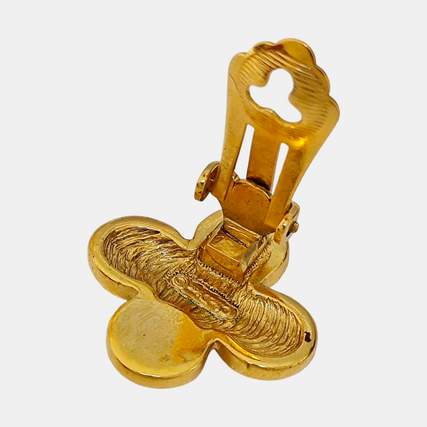 Metal Gold Clip On Earrings