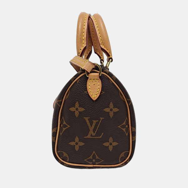 SPEEDY Nano Monogram Coated Canvas Brown