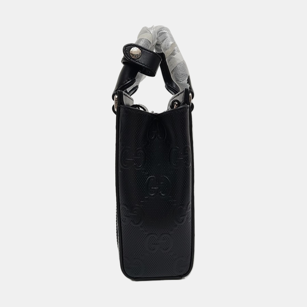 Monogram Calfskin Tote Bag Mini Black