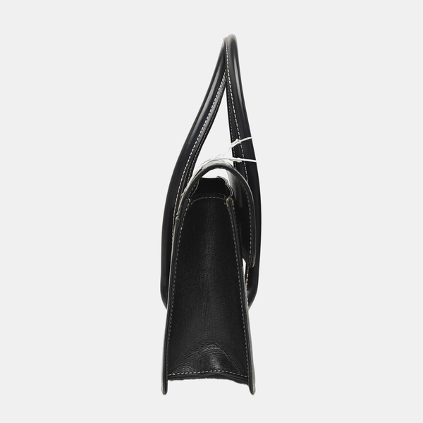 Calfskin Top Handle Bag Black