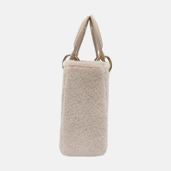 Lady Dior Mini Fur Beige