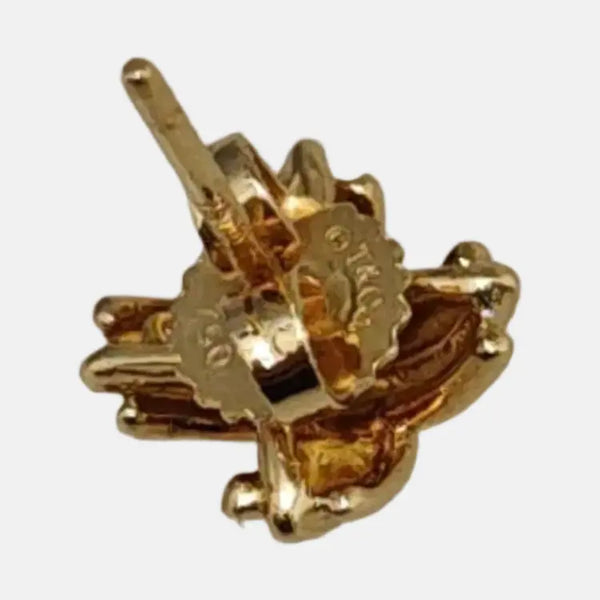Metal Gold Stud Earrings