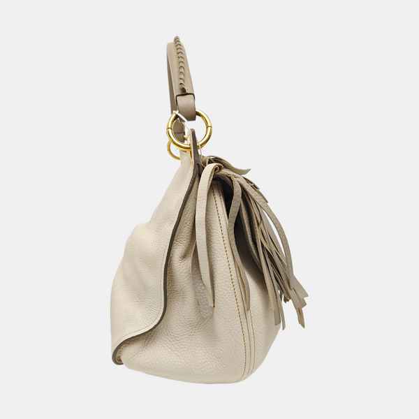 Calfskin Shoulder Bag Gray
