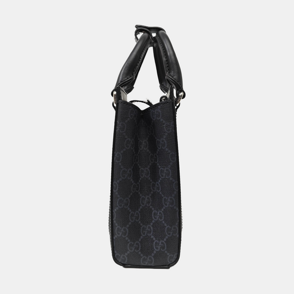 Coated Canvas Tote Bag Mini Black