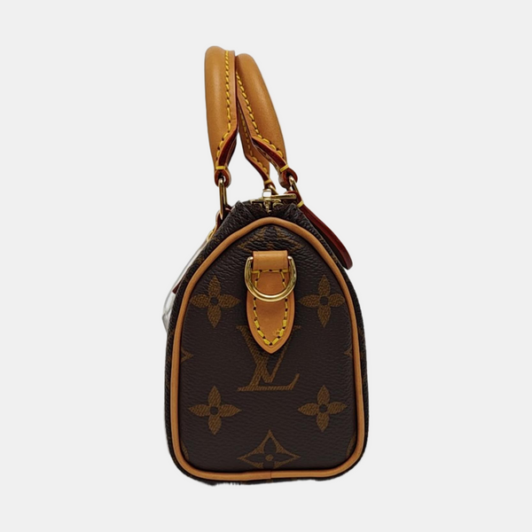 SPEEDY Nano Monogram Coated Canvas Brown