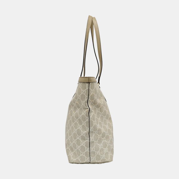 Ophidia Medium Monogram Coated Canvas Beige