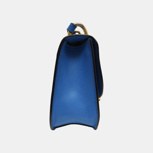 Calfskin Shoulder Bag Blue