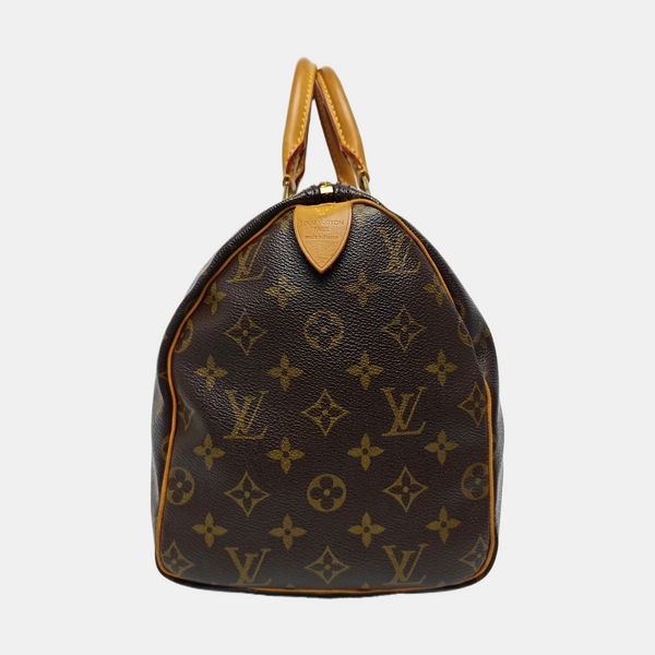SPEEDY 30 Monogram Coated Canvas Brown