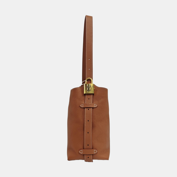 LOW KEY HOBO PM Monogram Calfskin Brown