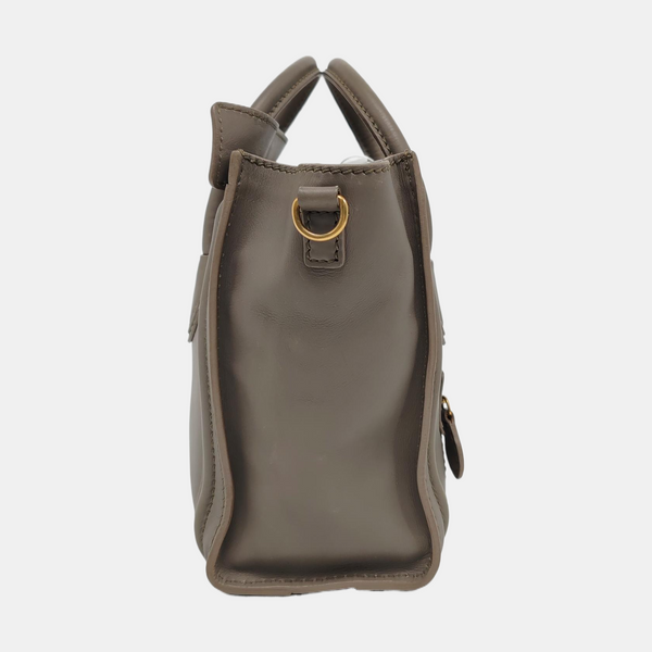 Authenticated pre-owned LUGGAGE Nano Calfskin Gray - Tote Bag at Looply