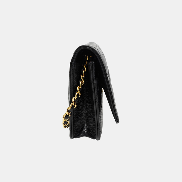 WOC Quilted Grained Calfskin Black