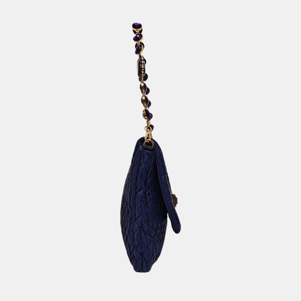 Crystal Quilted Lambskin Purple